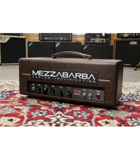 MEZZABARBA Z18 Head 20W + Master Volume - Custom Order Tolex Brown Taurus & Gold Piping