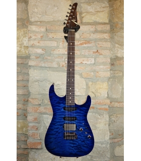 TOM ANDERSON Drop Top HSS - Full Rosewood Neck & Korina Body - Jack's Pacific Blue Burst with Binding